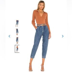 Frame Tapered High Rise Barrel Leg Jeans Campus excellent Size 26